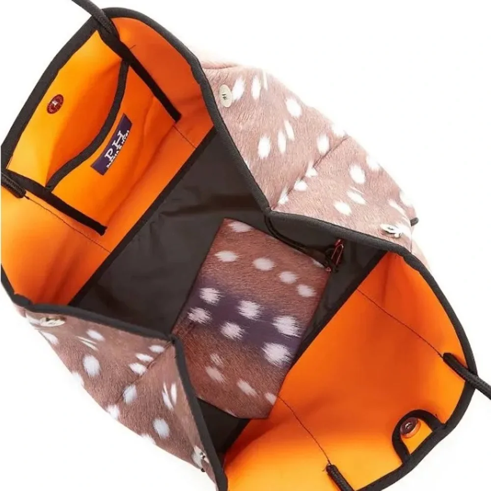 Spotted Brown Faux-Fur Tote Bag - Chic Everyday Carry - Picture 2 of 4